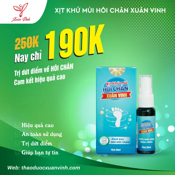 Tại sao nên sử dụng Xịt khử mùi hôi chân xuân vinh?